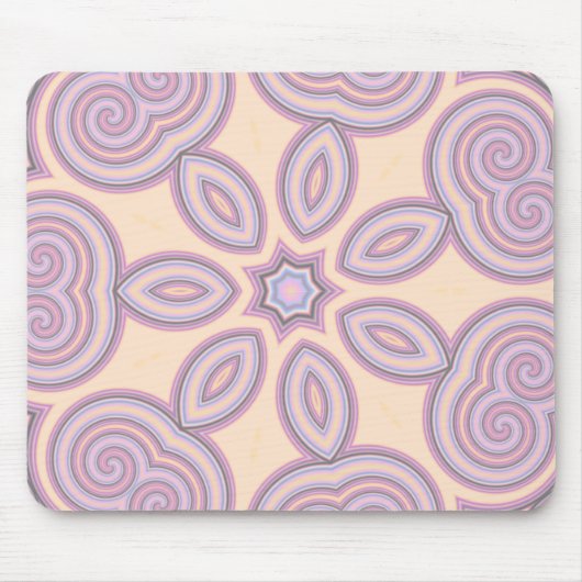 Dreamy Wirbel - Pastellpsychedelisches Muster Mousepad (Vorne)