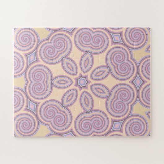Dreamy Wirbel - Pastellpsychedelisches Muster Puzzle (Horizontal)