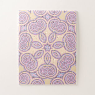 Dreamy Wirbel - Pastellpsychedelisches Muster Puzzle