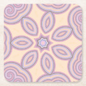Dreamy Wirbel - Pastellpsychedelisches Muster Rechteckiger Pappuntersetzer (Vorderseite)