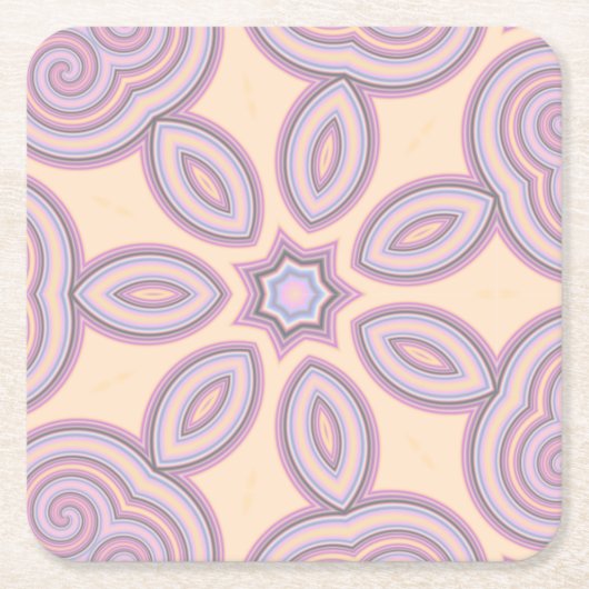 Dreamy Wirbel - Pastellpsychedelisches Muster Rechteckiger Pappuntersetzer (Vorderseite)