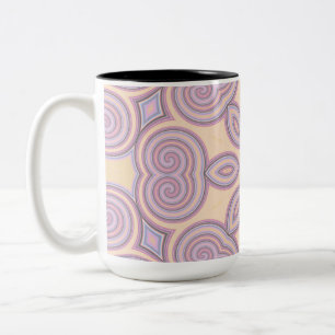 Dreamy Wirbel - Pastellpsychedelisches Muster Zweifarbige Tasse