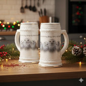 Dreamy Wisdom Snowy Owls Familie Bierglas