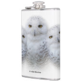 Dreamy Wisdom Snowy Owls Familie Flachmann (Links)