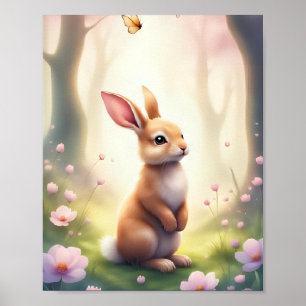 Dreamy Woodland Bunny Kinderzimmer Baby & Kids Poster