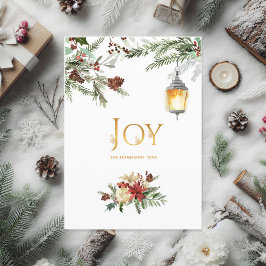 Dreamy Woodland Evergreen Holiday Foto Feiertagskarte