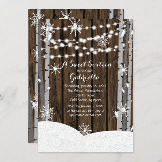 Dreamy Woodland Forest Sweet16 Birthday Einladung