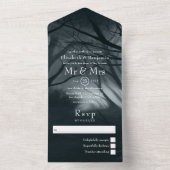 Dreamy Woodland Forest Wedding All In One Einladung (Innen Boden)