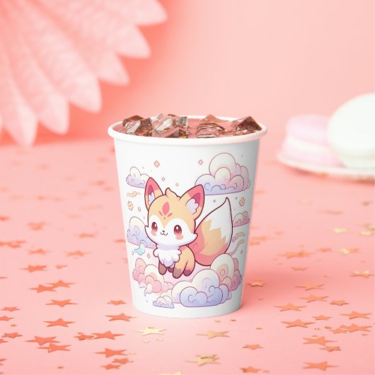 Dreamy Woodland Fox Babydusche Pappbecher (Insitu)