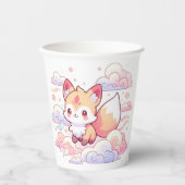 Dreamy Woodland Fox Babydusche Pappbecher (Vorderseite)