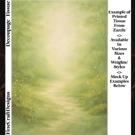 Dreamy Woodland Path Background EZ4 Decoupage Seidenpapier