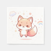 Dreamy Woods Fox Baby Dusche Serviette (Vorderseite)