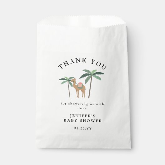 Dreamy Wüste Niedlich Camel Baby Dusche Geschenktütchen (Vorderseite)
