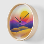 Dreamy Wüste Sonnenuntergang mit strahlenden Hügel Uhr (Winkel)