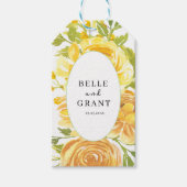 Dreamy Yellow Rose Wedding Geschenkanhänger (Vorderseite)