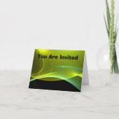 Dreamy Yellow und Green Sweep Template Einladung (Vorderseite)