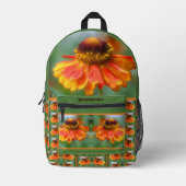 Dreamy Zinnia Blume Mirror Personalisiert Bedruckter Rucksack (Vorderseite)