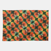 Dreamy Zinnia Blume Pattern Geschirrtuch (Horizontal)