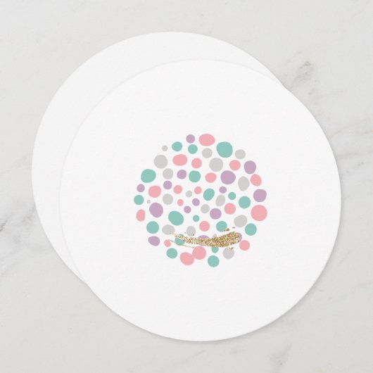 'DreamyPastels' Einladung (Vorne/Hinten)