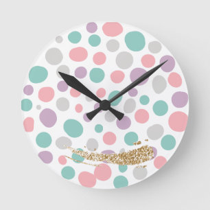 'DreamyPastels' Runde Wanduhr