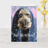 Dreary Christmas Bah Humbug Schnauzer Karte (Gelbe Blume)