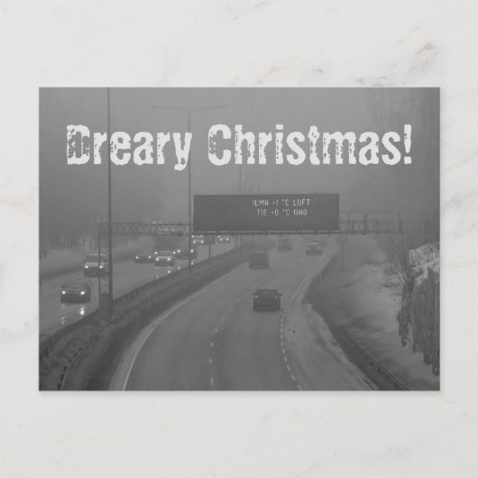 Dreary Christmas Postcard Feiertagspostkarte (Vorderseite)