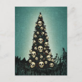 Dreary Christmas Tree with Skulls Postkarte (Vorderseite)