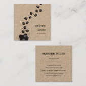 Dreckhund-Pfotze-Weg Quadratische Visitenkarte (Vorne/Hinten)