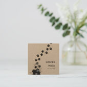 Dreckhund-Pfotze-Weg Quadratische Visitenkarte (Stehend Vorderseite)