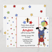 Dreh Clowneinladung Einladung (Vorne/Hinten)