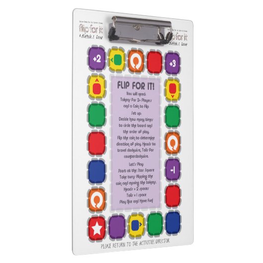 Dreh dafür! 5 in einem Gameboard Klemmbrett (Rechts)