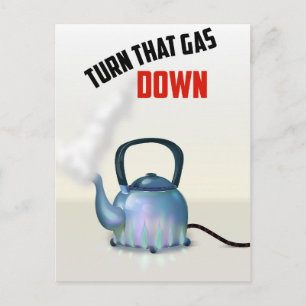Dreh das Gas herunter Vintage-Plakat Postkarte
