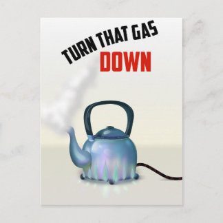 Dreh das Gas herunter Vintage-Plakat Postkarte