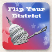 Dreh Deine District Vote 2026 Getränkeuntersetzer (Vorderseite)