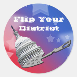 Dreh Deine District Vote 2026 Runder Aufkleber