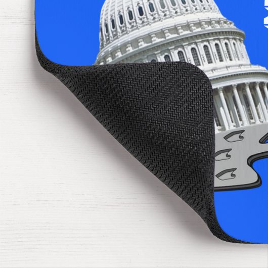 Dreh der Abstimmung im Plenum Blue 2024 Mousepad (Ecke)