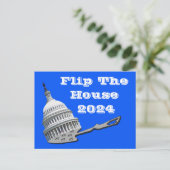 Dreh der Abstimmung im Plenum Blue 2024 Postkarte (Stehend Vorderseite)