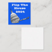 Dreh der Abstimmung im Plenum Blue 2024 Quadratische Visitenkarte (Vorne/Hinten)