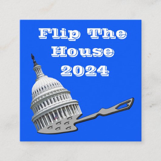 Dreh der Abstimmung im Plenum Blue 2024 Quadratische Visitenkarte (Vorderseite)