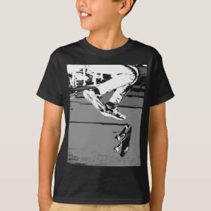 Dreh des Motherboards - Skateboarder, Round Clock T-Shirt