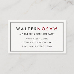 Dreh des Schreibens an der Grenze Visitenkarte