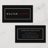 Dreh des Schreibens an der Grenze Visitenkarte (Vorne/Hinten)