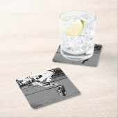 Dreh des Verwaltungsrats Rechteckiger Pappuntersetzer (Vor Ort)