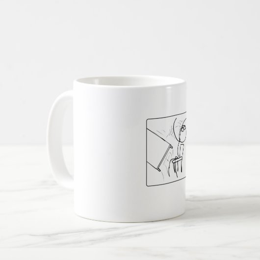 Dreh einer Tabellenstruktur Kaffeetasse (Vorderseite Links)