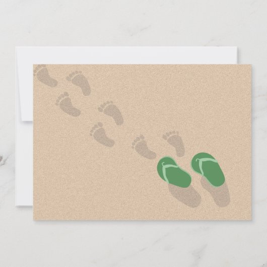 Dreh Flop and Flamingo Baby Shower Einladung (Rückseite)