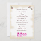 Dreh Flop Baby Shower Einladungen für Mädchen (Rückseite)