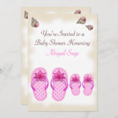 Dreh Flop Baby Shower Einladungen für Mädchen (Vorne/Hinten)