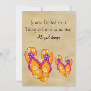 Dreh Flop Baby Shower Einladungen für Mädchen