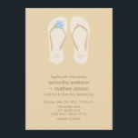 Dreh Flop Beach Hochzeiten Einladungen - Blaue Blu<br><div class="desc">Wunderschöne mit Monogramm Flip Flops vervollständigen diese Hochzeitseinladung am Strand,  perfekt für die Sprichworte "I do" am Strand! Bitte frag uns über Farbänderungen!</div>