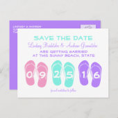Dreh Flop Beach Wedding Save the Date Ankündigungspostkarte (Vorne/Hinten)
